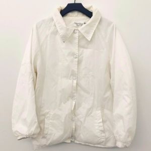 1990 Vintage Nylon Cream Satin Jacket